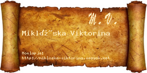 Miklóska Viktorina névjegykártya